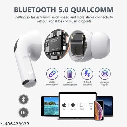 M10/M19/T12/ULTRABUDS/EARPODS TWS Bluetooth Earbuds Wireless Bluetooth 5.1 Stereo IPX7 Waterproof bluetooth Headset wireless earbuds ANC Earbuds which comes with 50 hour Battery Backup(DavNey))