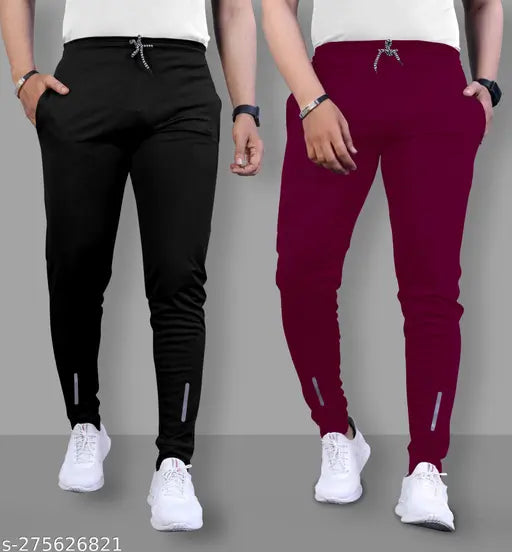 men's regular stratechable body fitting track pants for men | men track pants | track pants (DavNey)