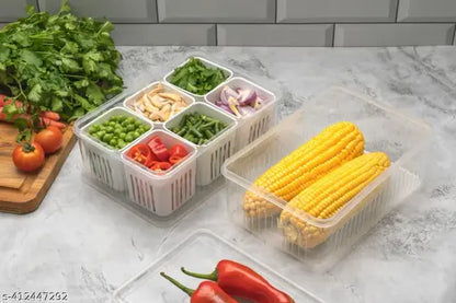 6 section vegetables,dryfruits storage container for fridge and multipurpose Container.