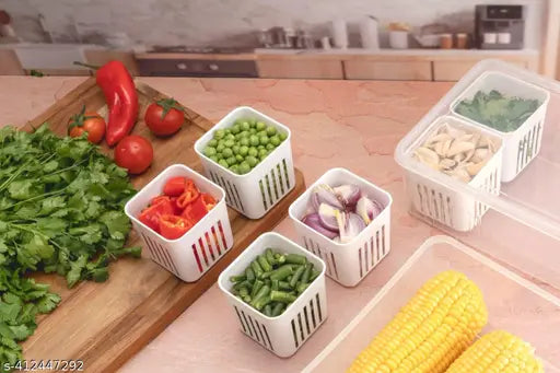 6 section vegetables,dryfruits storage container for fridge and multipurpose Container.