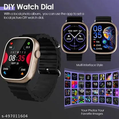 Smart T800 Ultra Smart Watch 1.99"  - Campatible for IOS & Android -Bluetooth Call, Tracker, Voice Assistance|Orange|1T800 Ultra Smart Watch 1.99" Series 8 HD Display - Campatible for IOS & Android -Bluetooth Call, Fitness Assistance|BLACK|(DavNey)